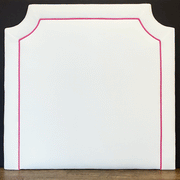 Headboard - Bella White with Bella Hot Pink Piping