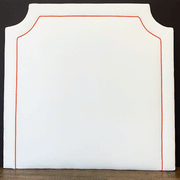 Headboard - Bella White with Orange Piping