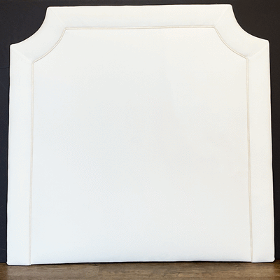 Headboard - Bella White with Gold Metallic Piping