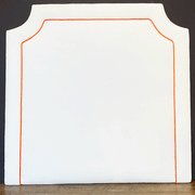 Headboard - Bella White with Orange Twist Piping