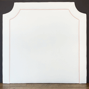 Headboard - Bella White with Bella Soft Pink Piping