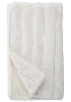 Posh Faux Mink Throw - Ivory