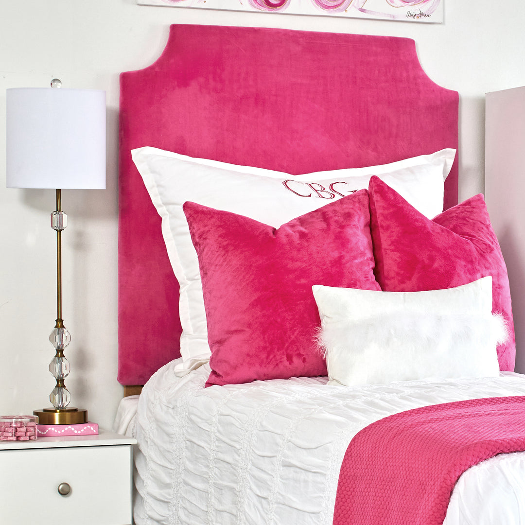Hot pink tufted headboard sales