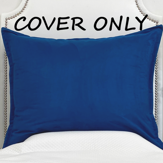 Huge Dutch Euro Cover -  Cobalt Faux Suede (Insert Not Included)