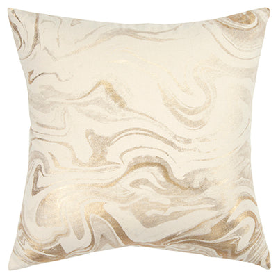 Golden Marble Pillow