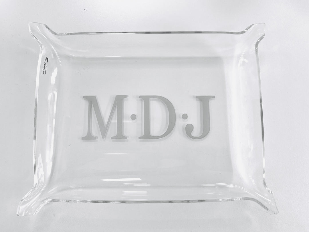 Acrylic Jewelry Tray with Free Monogram