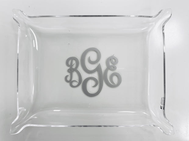 Acrylic Jewelry Tray with Free Monogram