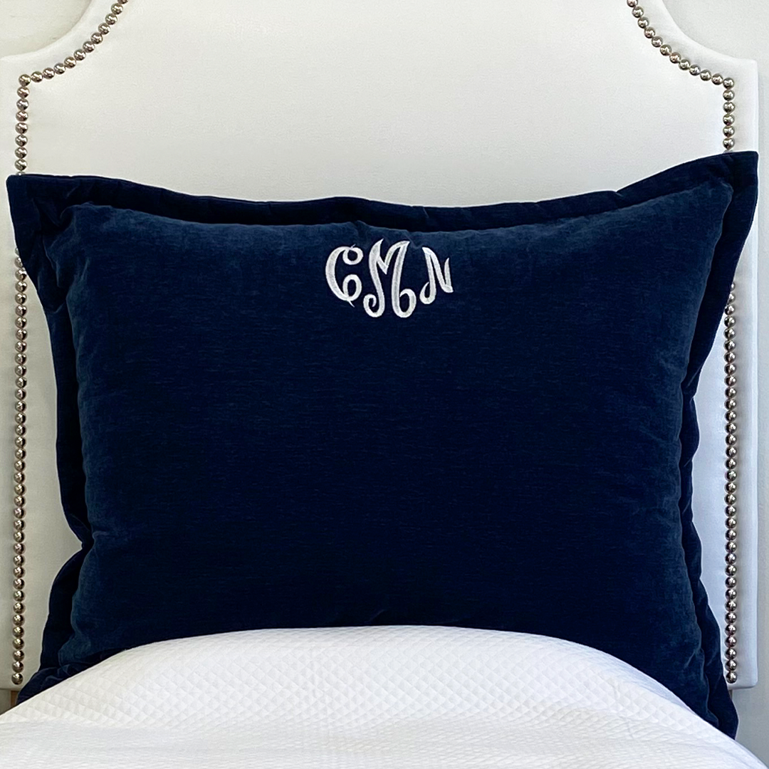 Navy blue euro pillows hotsell