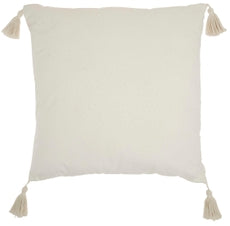 Ostrich Tassel Pillow - Ivory