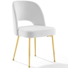 Beatrice Chair in White Velvet