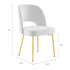 Beatrice Chair in White Velvet