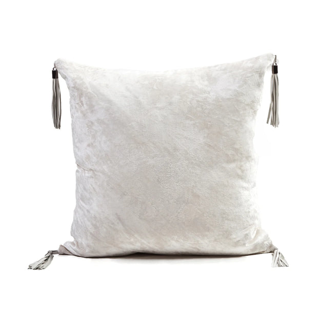 Velvet Tassel Pillow- Cloud