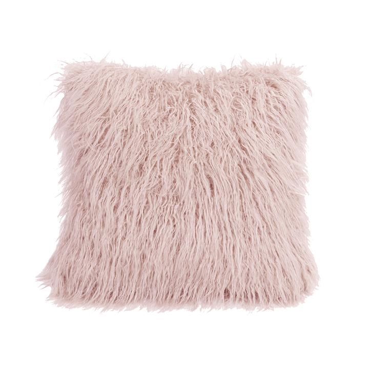 Himalayan Faux Fur Pillow Pink Dorm Decor