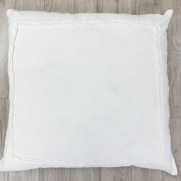 Ivory Linen Frame Pillow