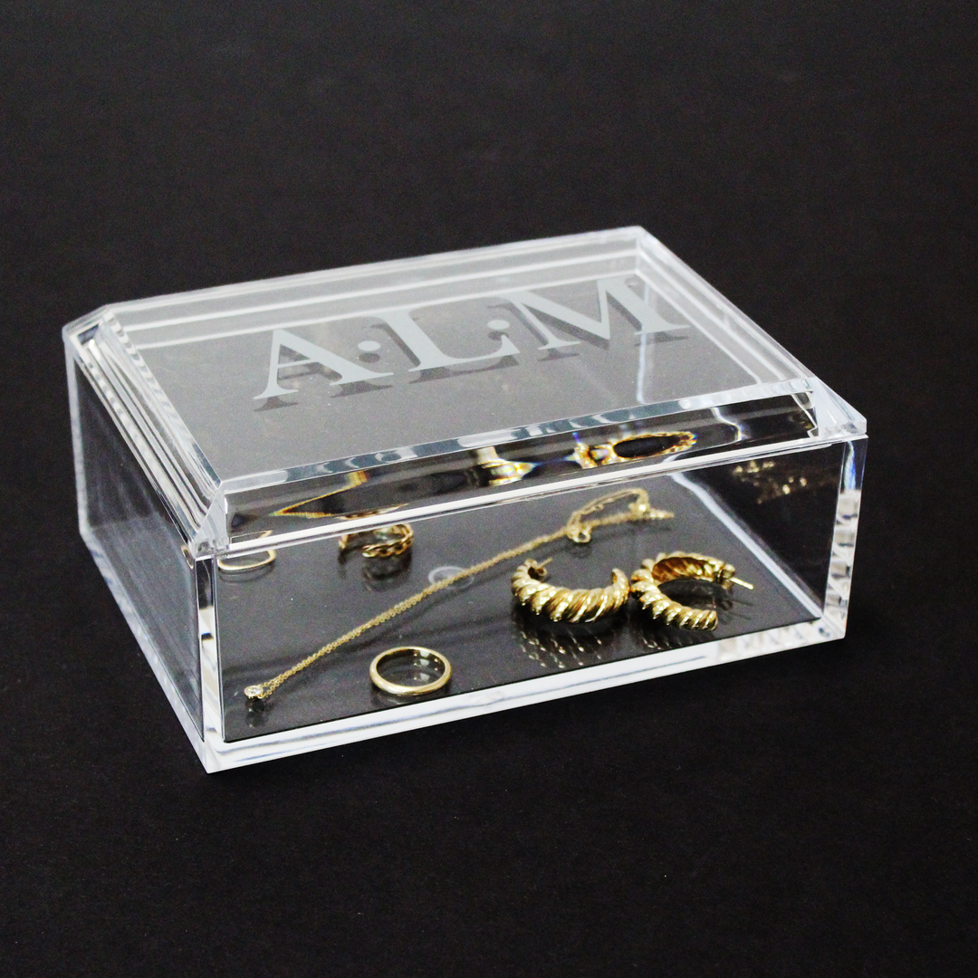Acrylic Jewelry Boxes ACRYLIC JEWELLERY BOX (2 LAYERS) WITH STANDS