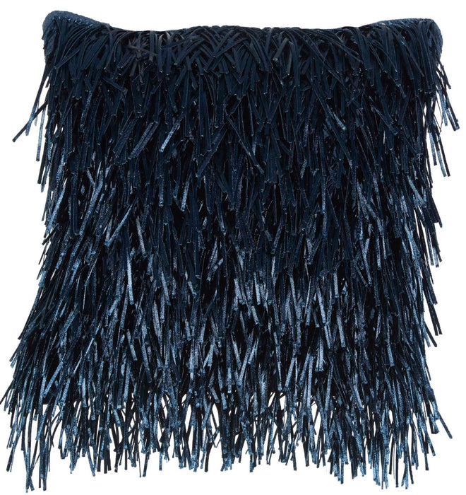 Luna Shag Pillow-  Navy Shimmer
