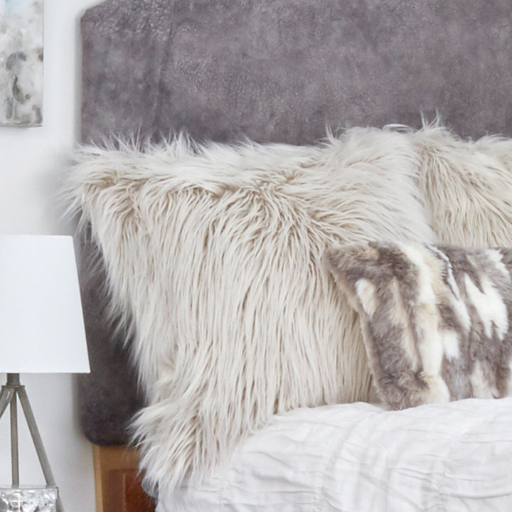 Mia Furry Shag Pillow - Square