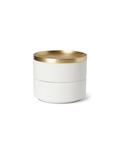 Tiered Accessory Bowl - Brass and White